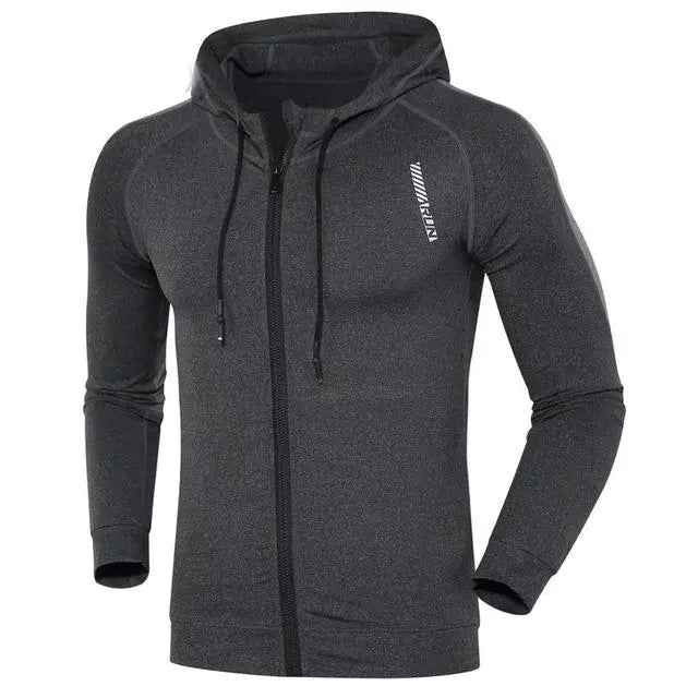 Men's Stretch Fitted Hoodie for Outdoor Fitness