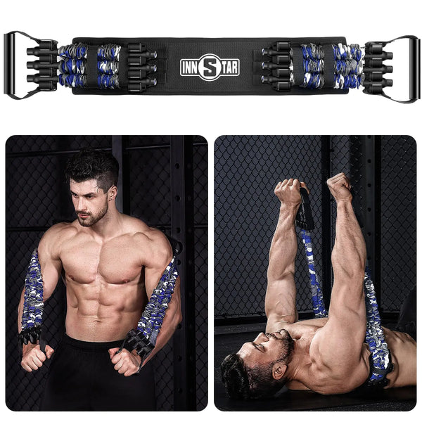 Innstar Multi-Function Resistance Bands for Working Out Push Up Exercise Bands Resistance Bands Set for Bench Press Gym Equipment Home Workout (Women|105LB 6 Rope|3 Resistance Levels)