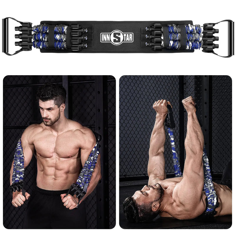 Innstar Multi-Function Resistance Bands for Working Out Push Up Exercise Bands Resistance Bands Set for Bench Press Gym Equipment Home Workout (Women|105LB 6 Rope|3 Resistance Levels)