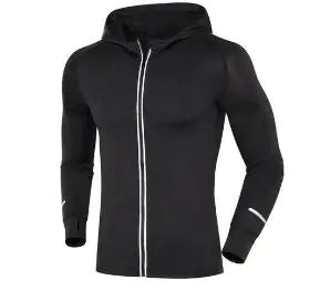 Men's Stretch Fitted Hoodie for Outdoor Fitness