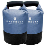 Exerbell Foldable & adjustable kettlebell – 2pcs – 2-14 kg (Blue) – water- and sandbag kettlebell – Versatile Sandbag Training & Weight Bag – Premium Strength Training Equipment